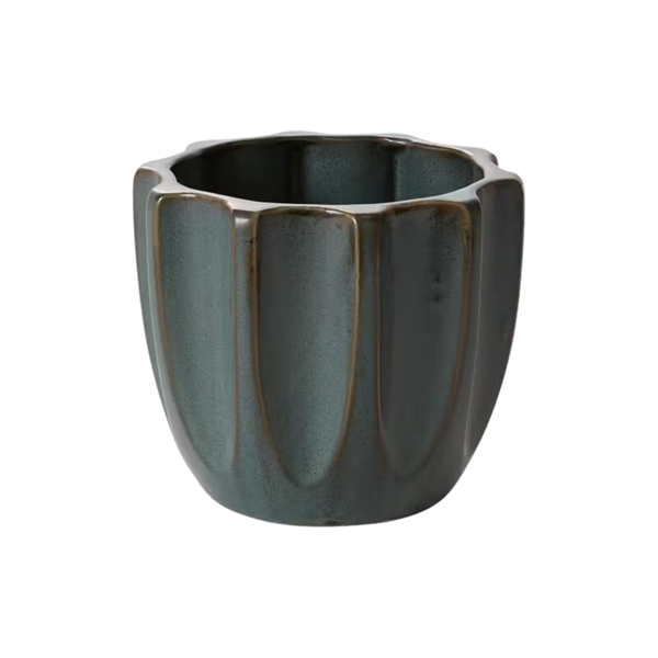 Dark Green Ceramic Pot